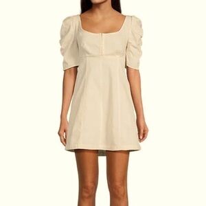 Free People Cheyenne mini dress white denim NWT